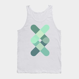 Geometric pattern blue modern Tank Top